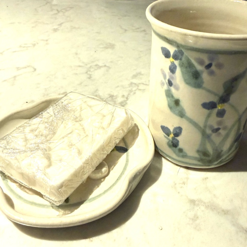 Hand Crafted Blue and Green Ceramic Set - Picture 12 of 12